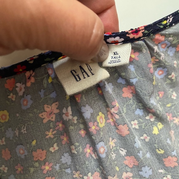 Gap Long Sleeve Shift Dress Navy Floral, long sleeves Women’s size XL Tall - Picture 8 of 11